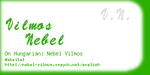 vilmos nebel business card